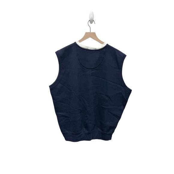 Polo Golf Ralph Lauren Vest Mens Large Navy Blue Golfing Logo Cotton Blend - Picture 2 of 7